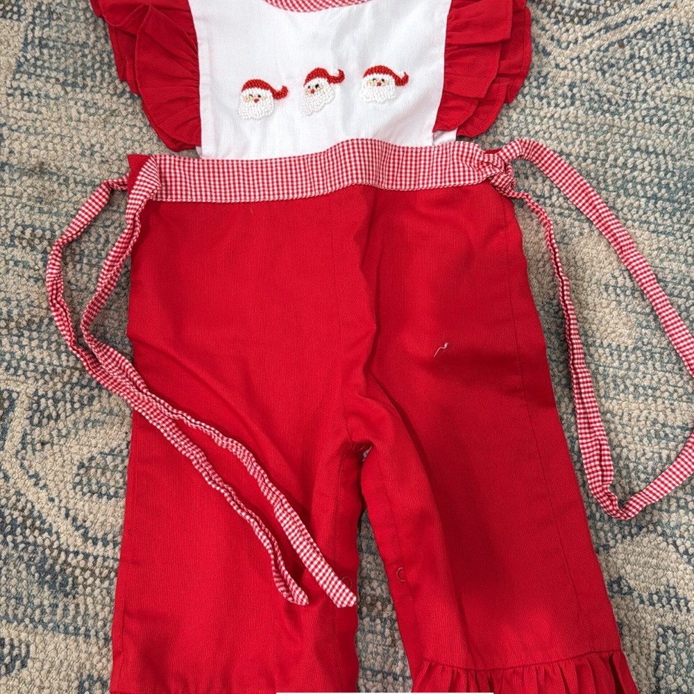 Red Santa-Themed Kids Bottoms